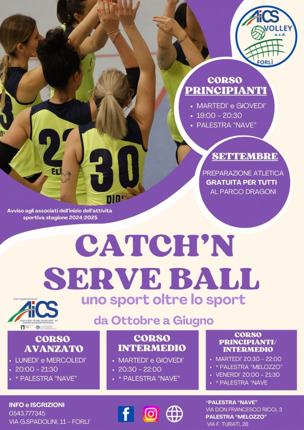 dal 9 settembre ripartono i corsi di catch'n serve ball. Trova il corso che più si adatta alle tue esigenze.